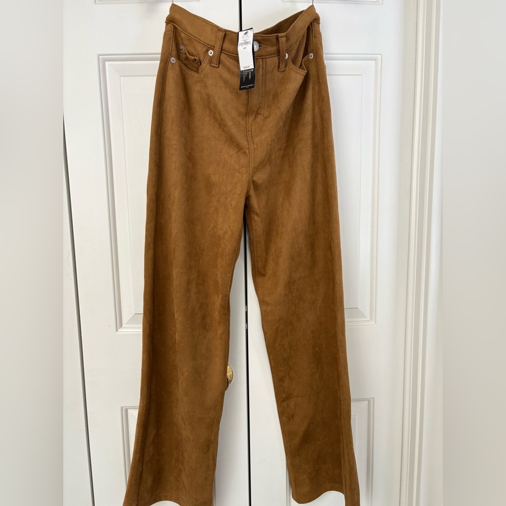 Brown Faux Suede Pants